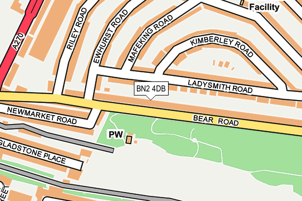 BN2 4DB map - OS OpenMap – Local (Ordnance Survey)