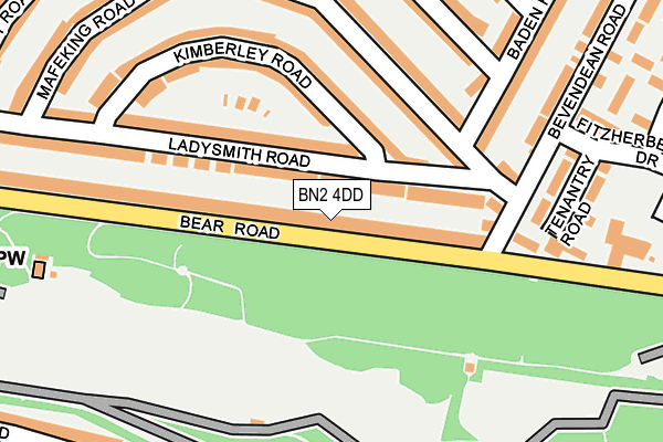 BN2 4DD map - OS OpenMap – Local (Ordnance Survey)