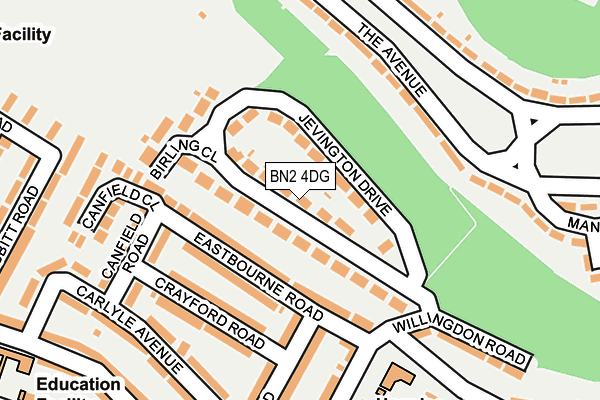 BN2 4DG map - OS OpenMap – Local (Ordnance Survey)