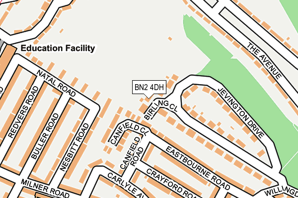 BN2 4DH map - OS OpenMap – Local (Ordnance Survey)