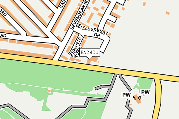 BN2 4DU map - OS OpenMap – Local (Ordnance Survey)