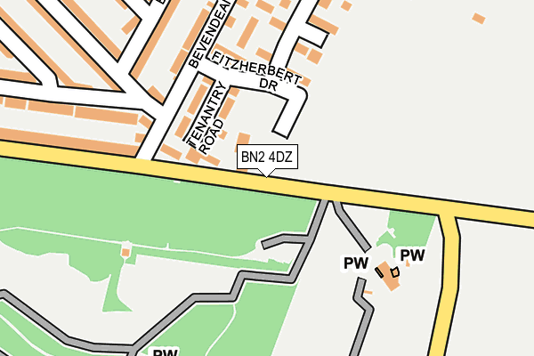BN2 4DZ map - OS OpenMap – Local (Ordnance Survey)
