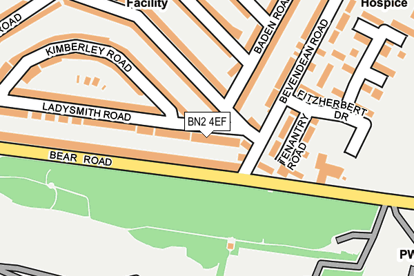 BN2 4EF map - OS OpenMap – Local (Ordnance Survey)