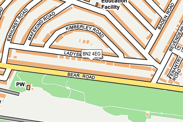 BN2 4EG map - OS OpenMap – Local (Ordnance Survey)