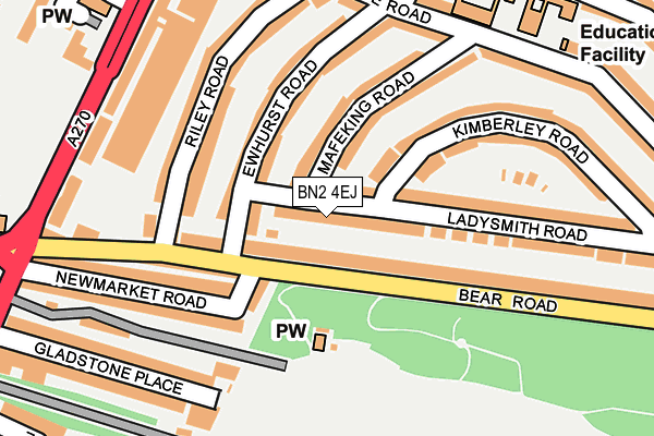BN2 4EJ map - OS OpenMap – Local (Ordnance Survey)