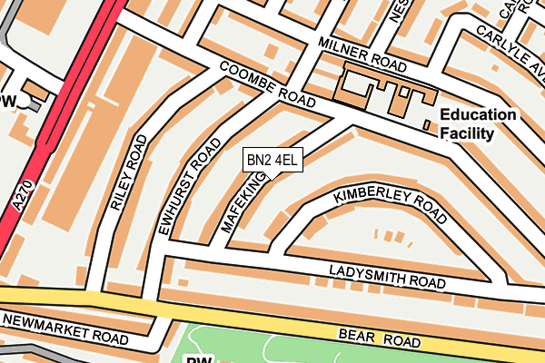 BN2 4EL map - OS OpenMap – Local (Ordnance Survey)
