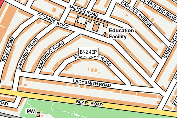BN2 4EP map - OS OpenMap – Local (Ordnance Survey)