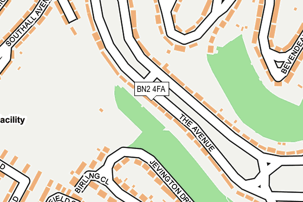 BN2 4FA map - OS OpenMap – Local (Ordnance Survey)