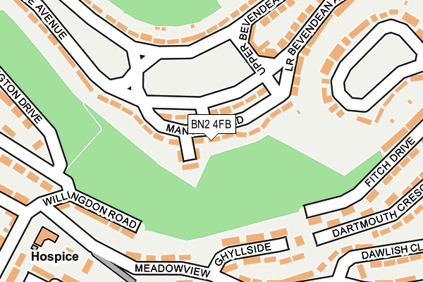 BN2 4FB map - OS OpenMap – Local (Ordnance Survey)