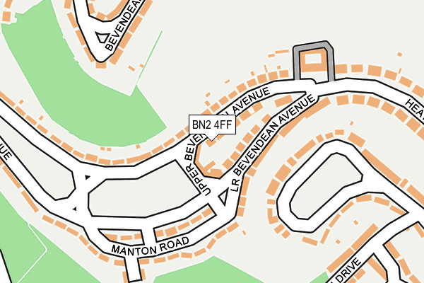 BN2 4FF map - OS OpenMap – Local (Ordnance Survey)