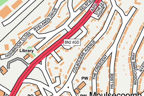 BN2 4GD map - OS OpenMap – Local (Ordnance Survey)
