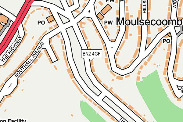 BN2 4GF map - OS OpenMap – Local (Ordnance Survey)