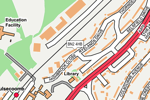 BN2 4HB map - OS OpenMap – Local (Ordnance Survey)