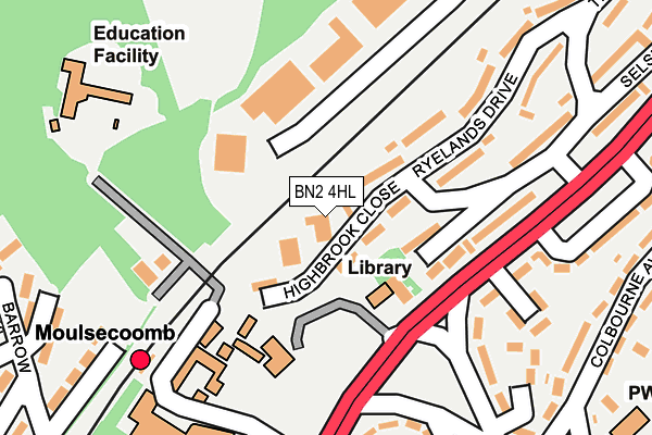 BN2 4HL map - OS OpenMap – Local (Ordnance Survey)
