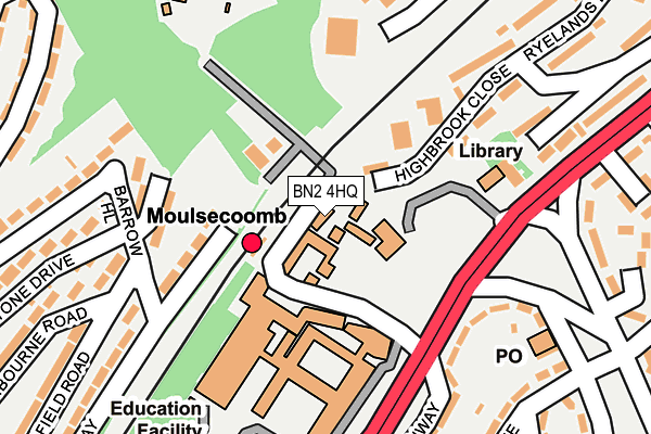 BN2 4HQ map - OS OpenMap – Local (Ordnance Survey)