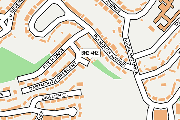 BN2 4HZ map - OS OpenMap – Local (Ordnance Survey)