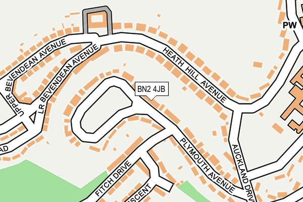 BN2 4JB map - OS OpenMap – Local (Ordnance Survey)