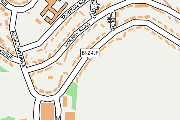 BN2 4JF map - OS OpenMap – Local (Ordnance Survey)