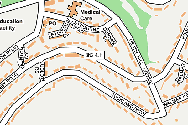 BN2 4JH map - OS OpenMap – Local (Ordnance Survey)