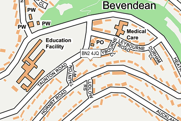 BN2 4JQ map - OS OpenMap – Local (Ordnance Survey)