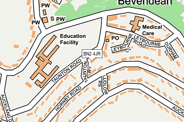 BN2 4JR map - OS OpenMap – Local (Ordnance Survey)
