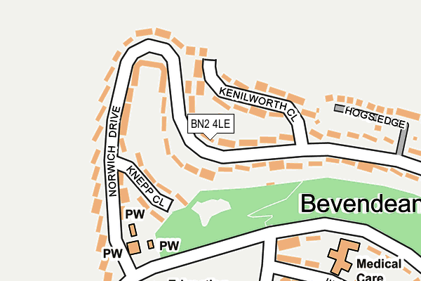 BN2 4LE map - OS OpenMap – Local (Ordnance Survey)