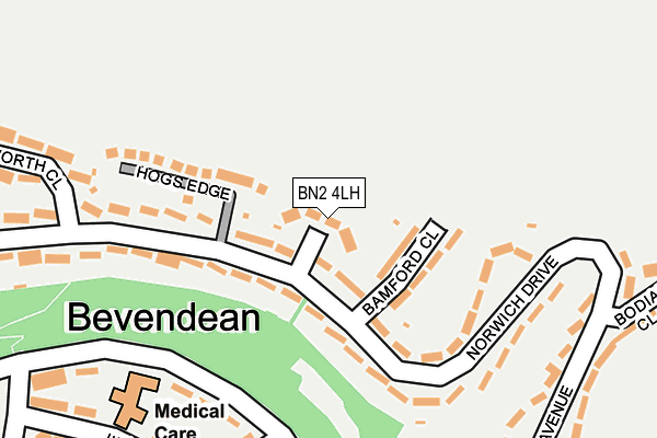 BN2 4LH map - OS OpenMap – Local (Ordnance Survey)