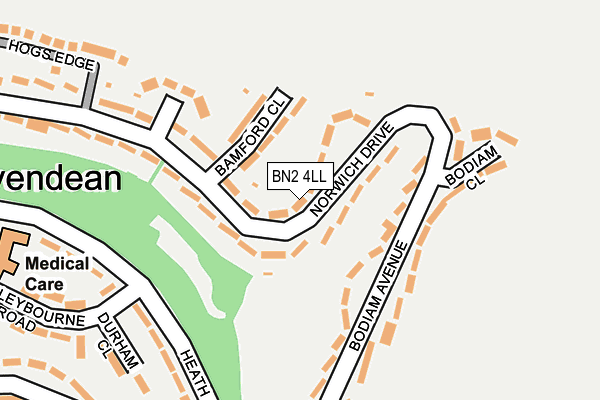 BN2 4LL map - OS OpenMap – Local (Ordnance Survey)