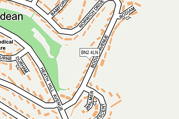 BN2 4LN map - OS OpenMap – Local (Ordnance Survey)