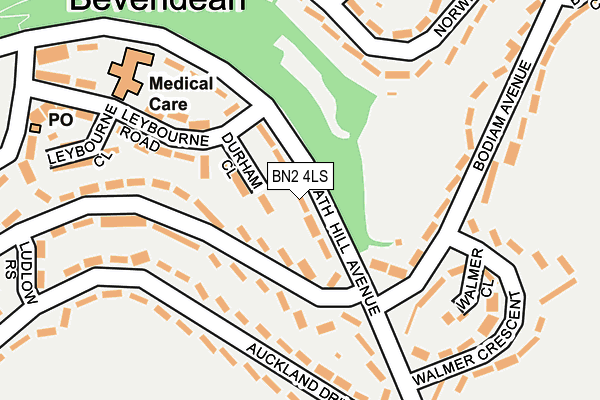 BN2 4LS map - OS OpenMap – Local (Ordnance Survey)