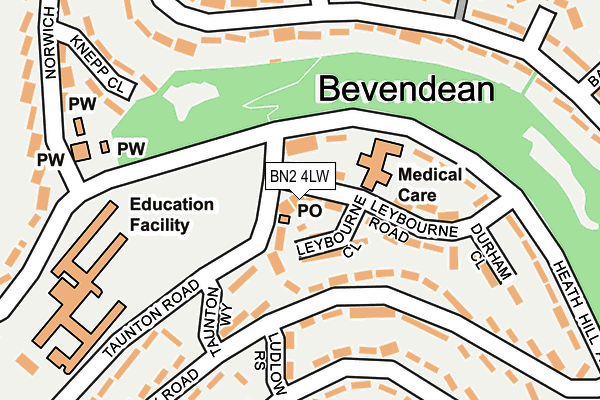 BN2 4LW map - OS OpenMap – Local (Ordnance Survey)