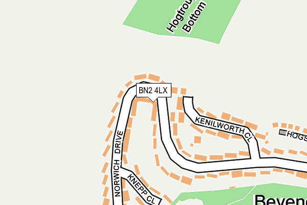 BN2 4LX map - OS OpenMap – Local (Ordnance Survey)