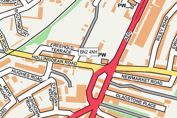 BN2 4NH map - OS OpenMap – Local (Ordnance Survey)