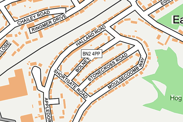 BN2 4PP map - OS OpenMap – Local (Ordnance Survey)