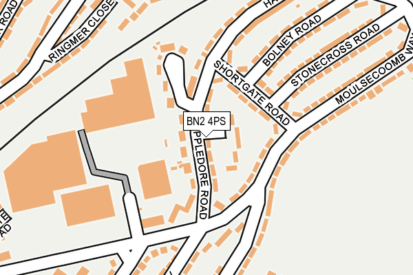 BN2 4PS map - OS OpenMap – Local (Ordnance Survey)