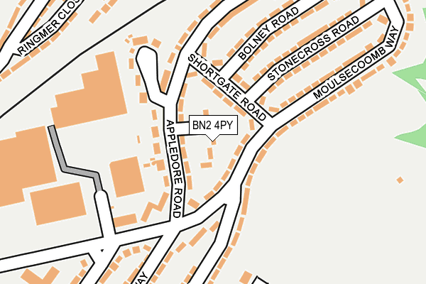 BN2 4PY map - OS OpenMap – Local (Ordnance Survey)