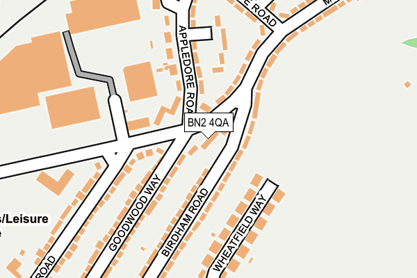 BN2 4QA map - OS OpenMap – Local (Ordnance Survey)