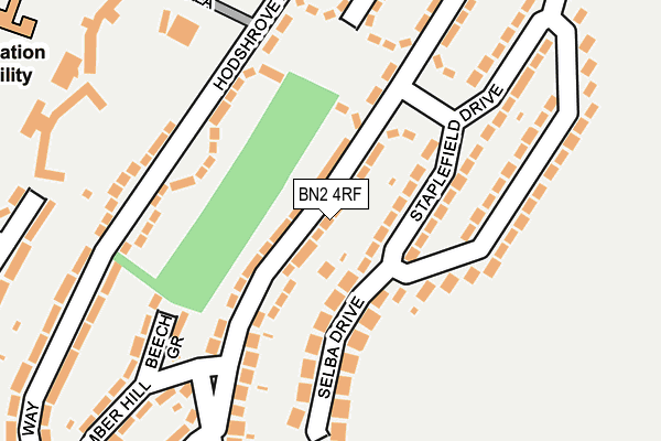 BN2 4RF map - OS OpenMap – Local (Ordnance Survey)