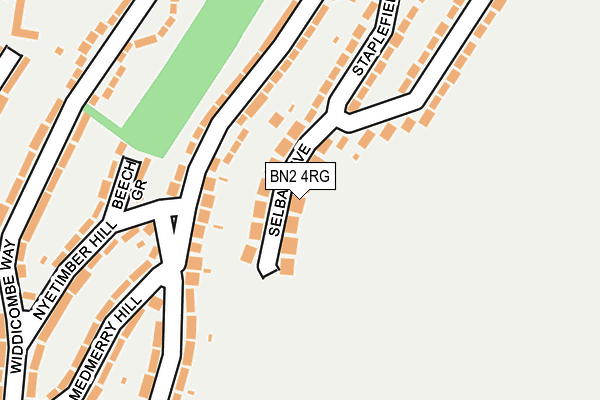 BN2 4RG map - OS OpenMap – Local (Ordnance Survey)