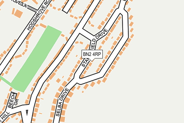 BN2 4RP map - OS OpenMap – Local (Ordnance Survey)