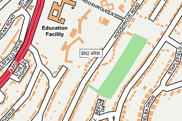 BN2 4RW map - OS OpenMap – Local (Ordnance Survey)