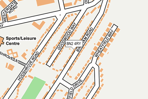 BN2 4RY map - OS OpenMap – Local (Ordnance Survey)