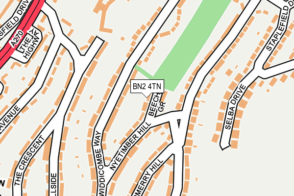 BN2 4TN map - OS OpenMap – Local (Ordnance Survey)