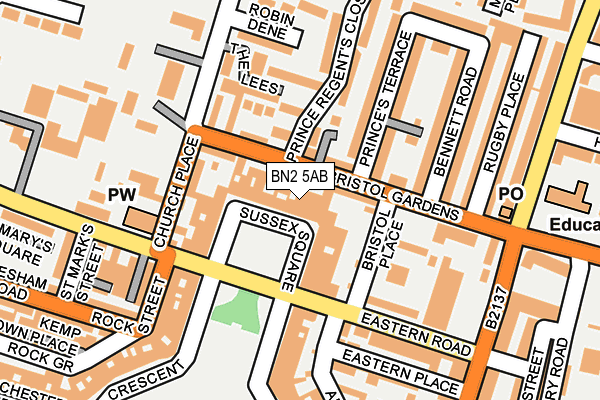 BN2 5AB map - OS OpenMap – Local (Ordnance Survey)