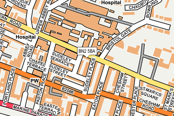 BN2 5BA map - OS OpenMap – Local (Ordnance Survey)