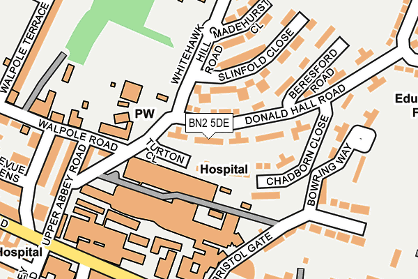 BN2 5DE map - OS OpenMap – Local (Ordnance Survey)