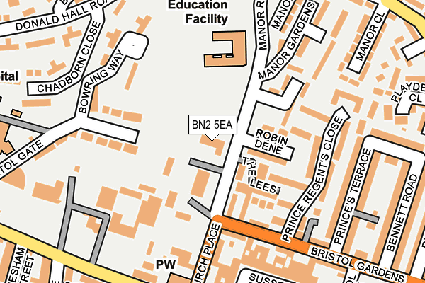 Map of THE MANOR GYM CIC at local scale