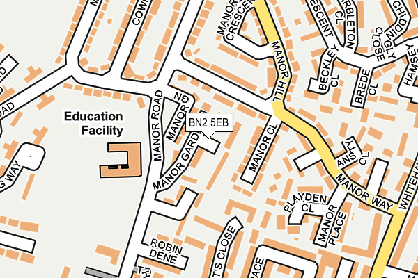 BN2 5EB map - OS OpenMap – Local (Ordnance Survey)