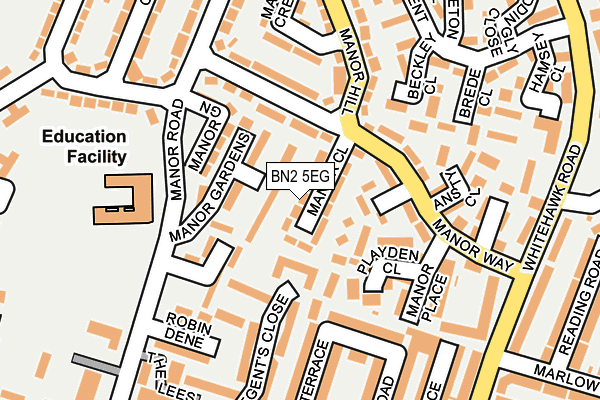 BN2 5EG map - OS OpenMap – Local (Ordnance Survey)