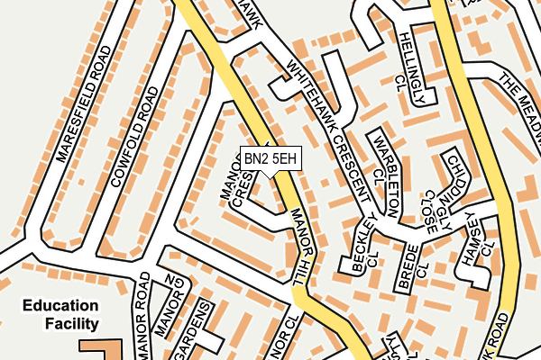 BN2 5EH map - OS OpenMap – Local (Ordnance Survey)